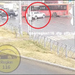 Момент двойного ДТП с участием автобуса на улице Гладилова в Казани попал на видео