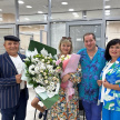 Официально ставшие супругами Винарис Илъегет и Лилия Хамитова принимают поздравления 
